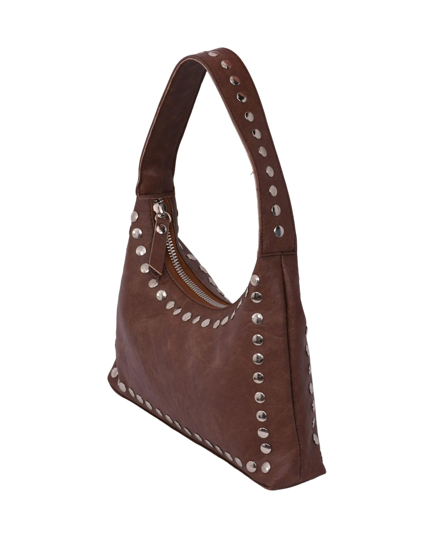 Athena Studded Mini Handbag Brown