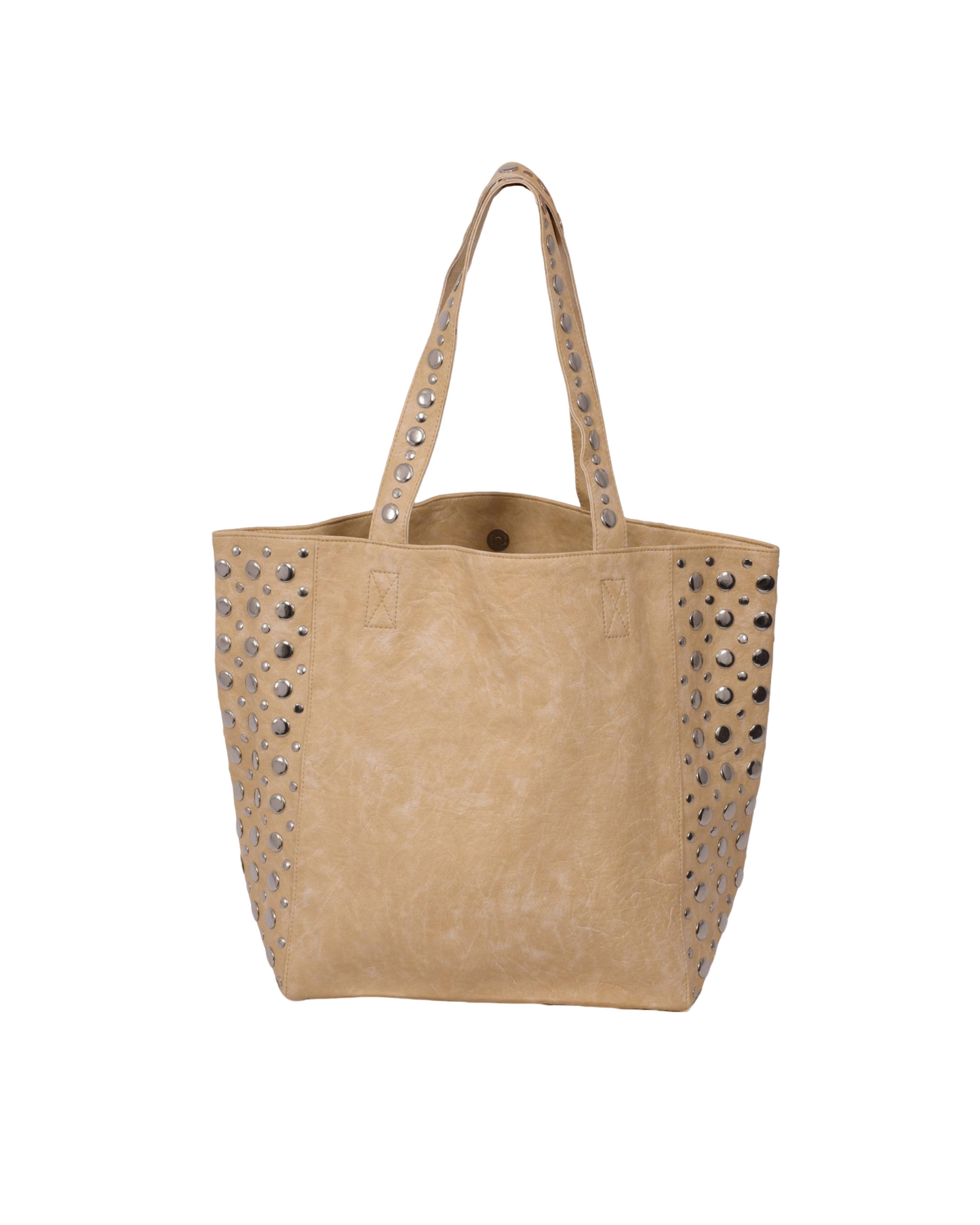 Bailey Studded Tote Bag Beige