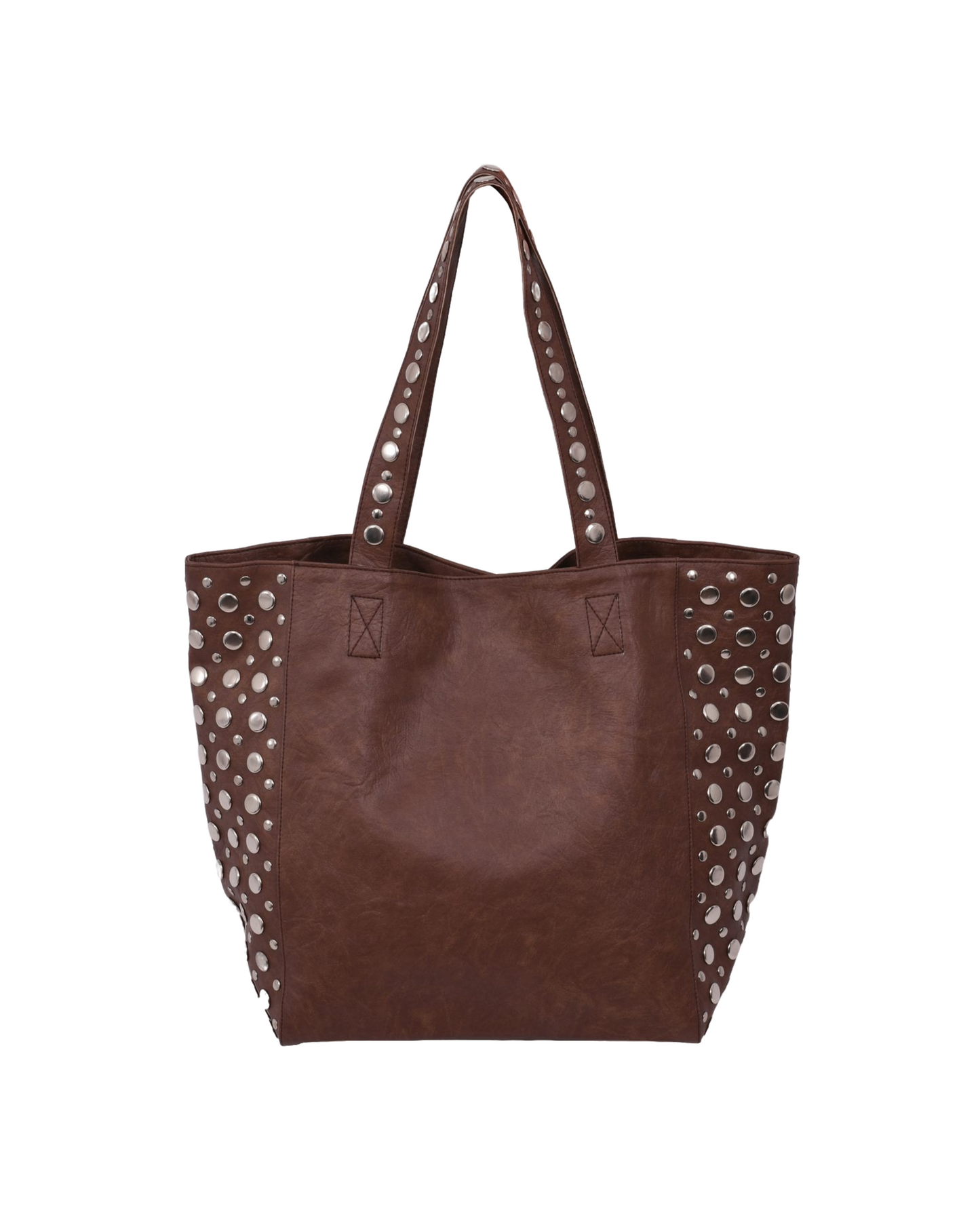 Bailey Studded Tote Bag Brown