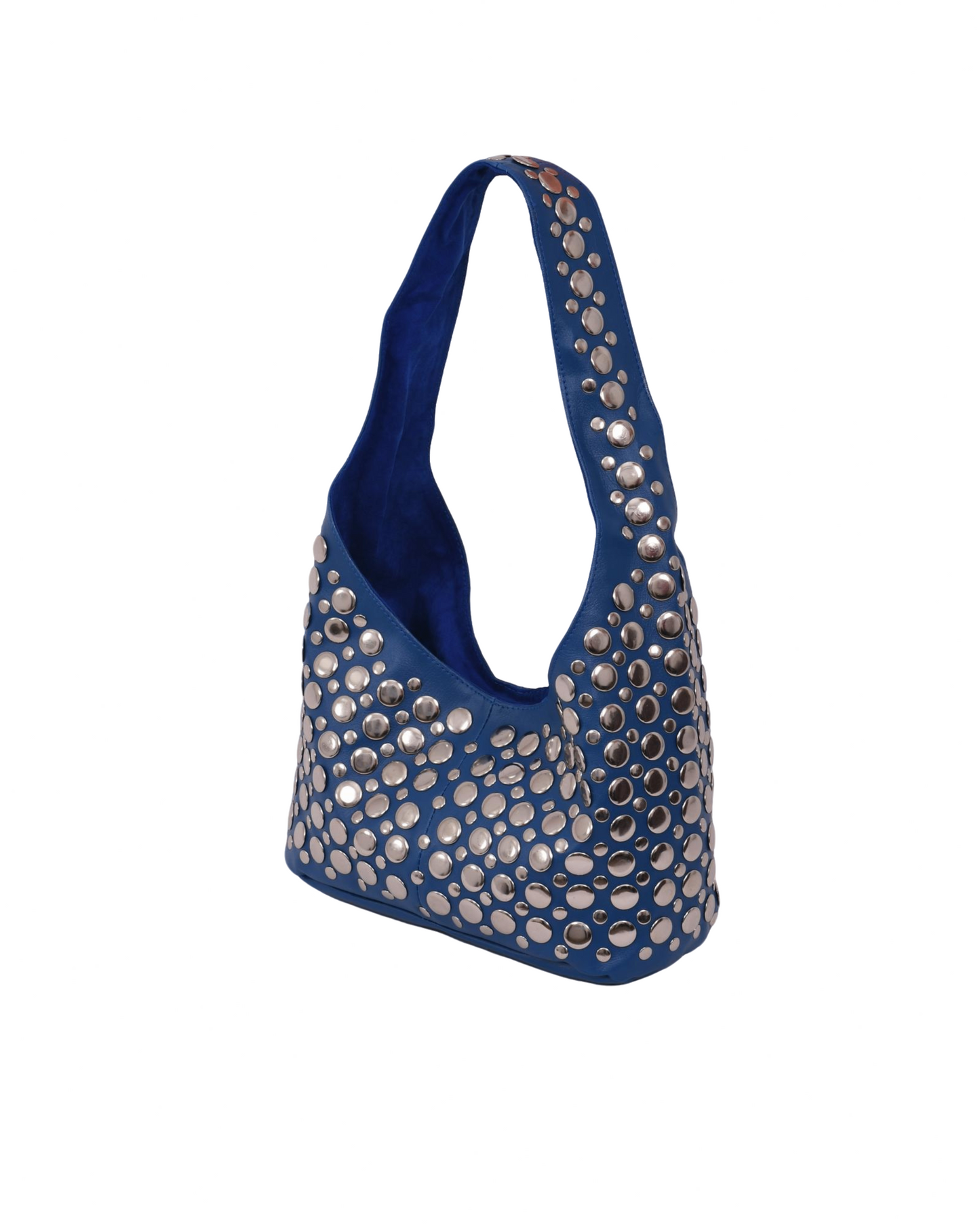 Britney Studded Shoulder Bag Blue