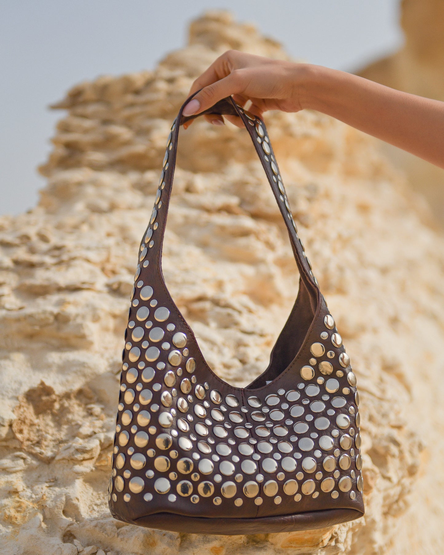 Britney Studded Shoulder Bag
