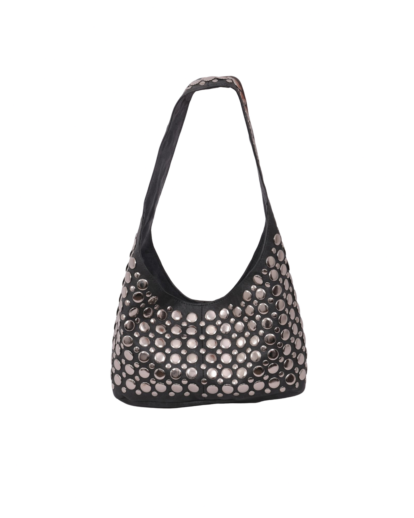 Britney Studded Shoulder Bag Grey