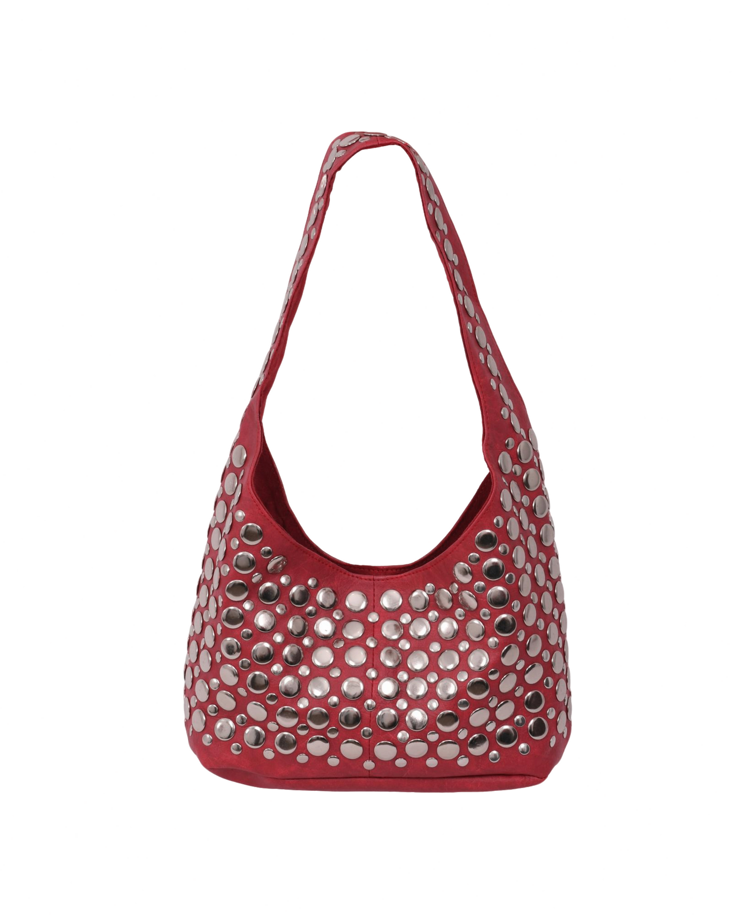 Britney Studded Shoulder Bag Red