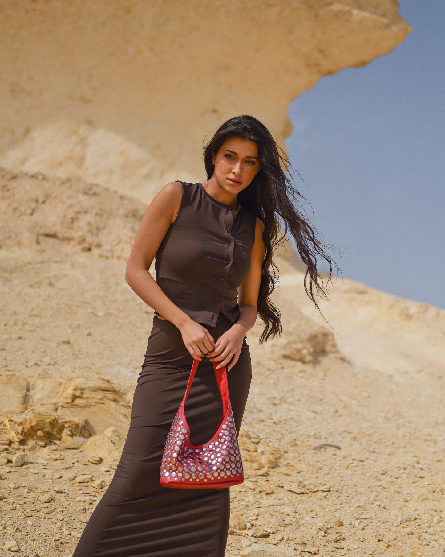 Britney Studded Shoulder Bag