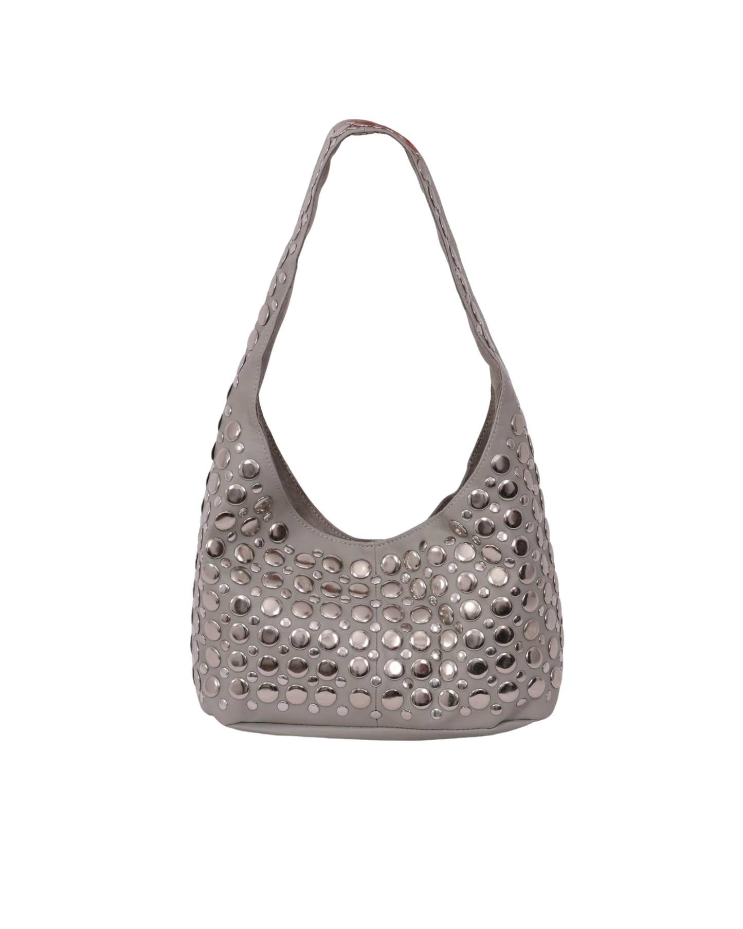 Britney Studded Shoulder Bag Silver
