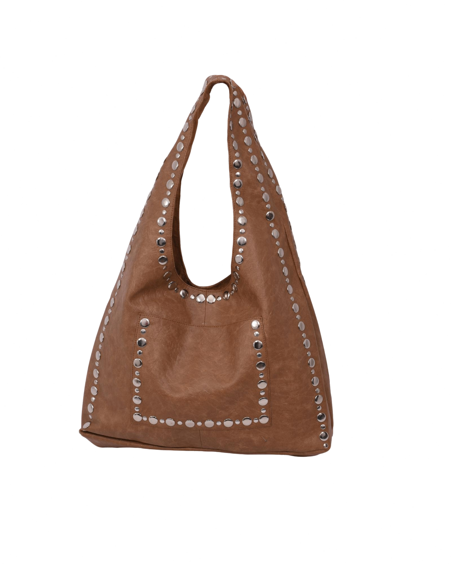 Nova Studded Tote Bag Brown