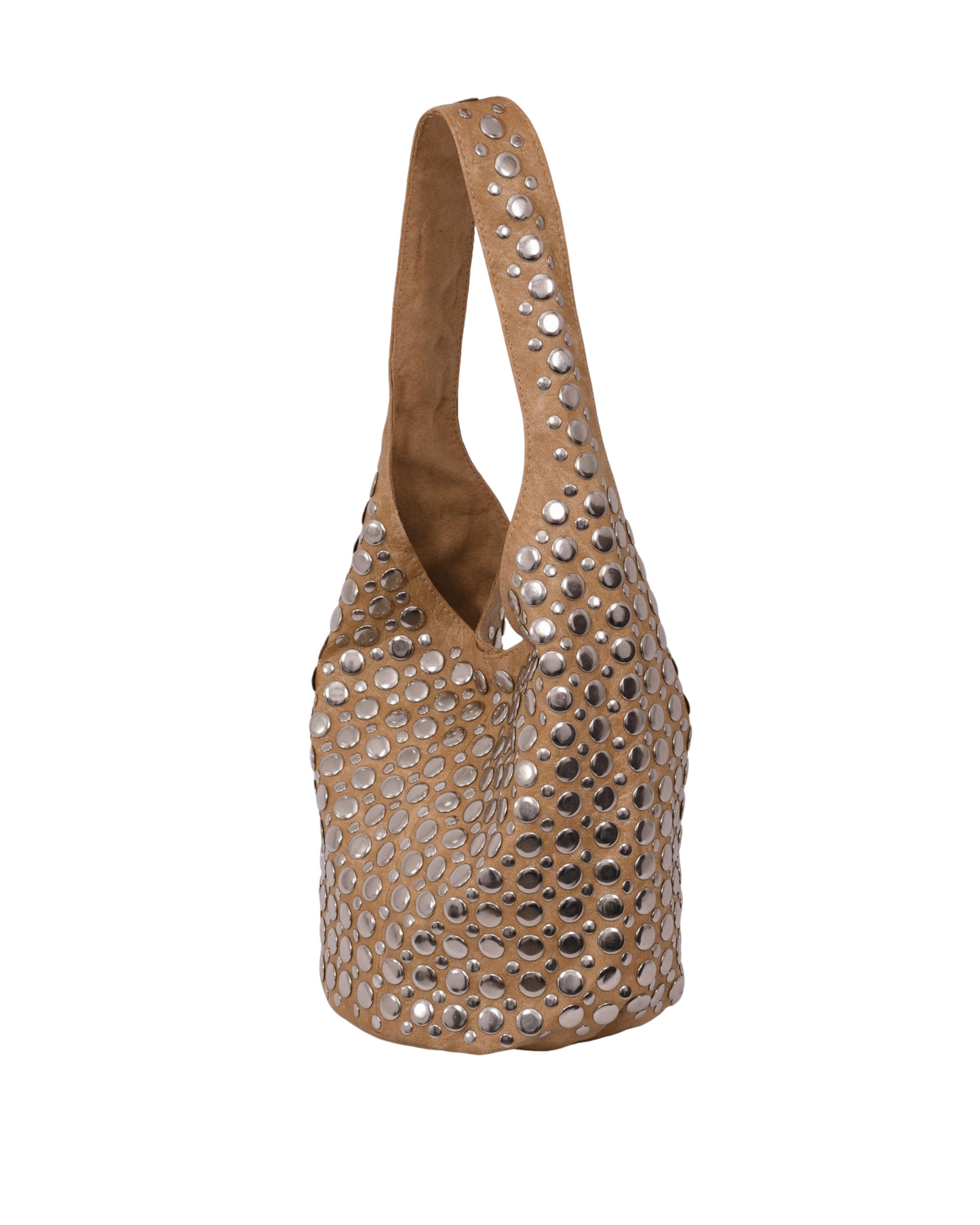 Sienna Studded Mini Handbag Beige