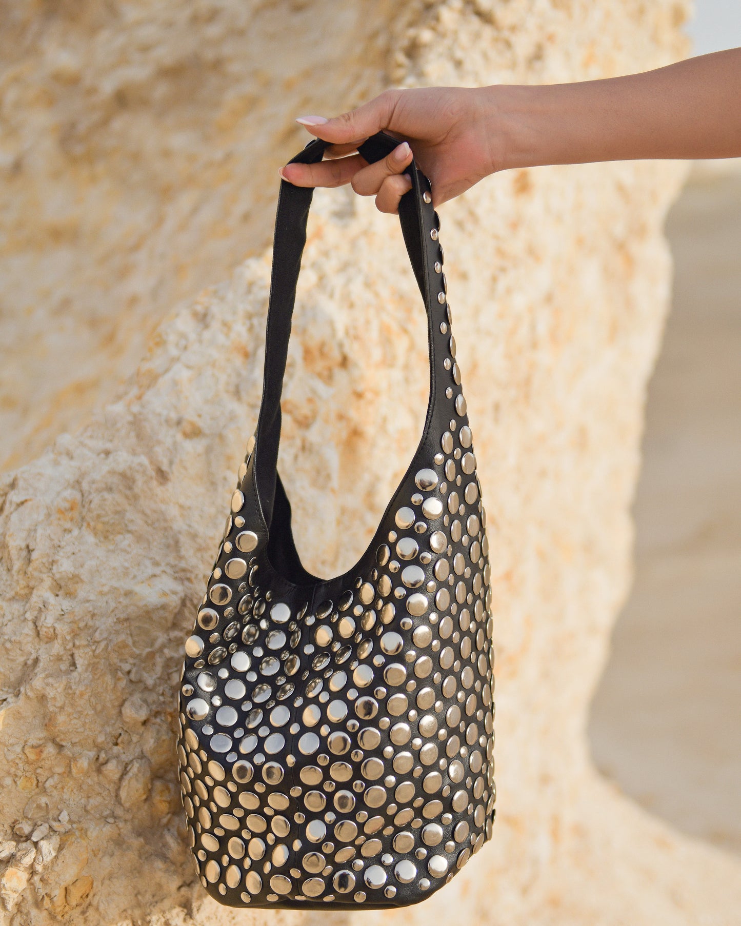 Sienna Studded Mini Handbag Black