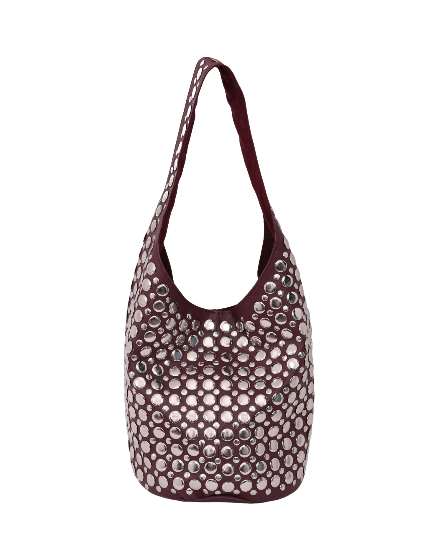 Sienna Studded Mini Handbag Maroon