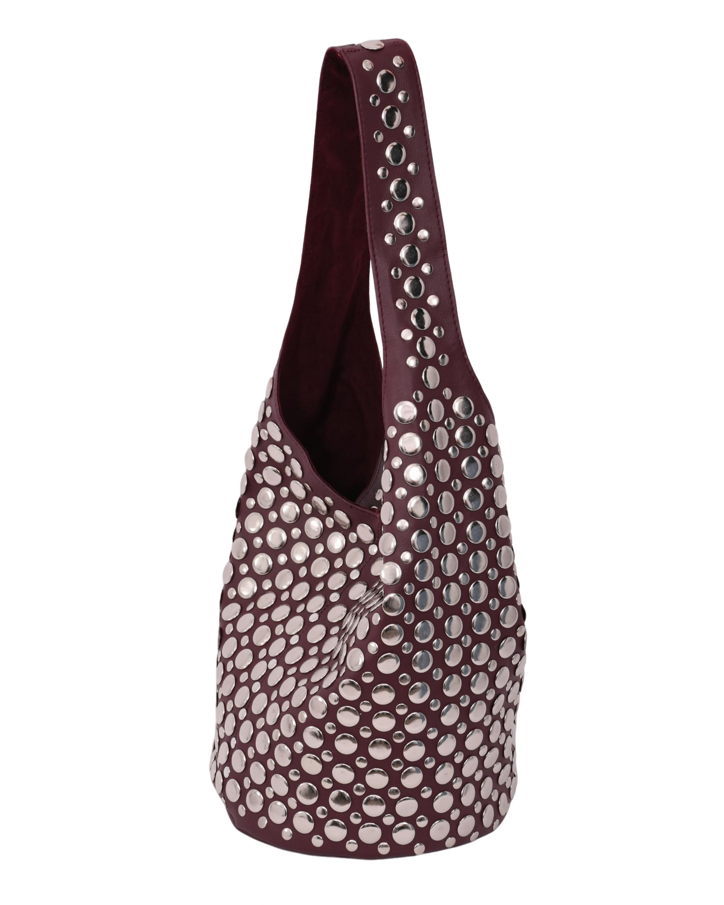 Sienna Studded Mini Handbag Maroon