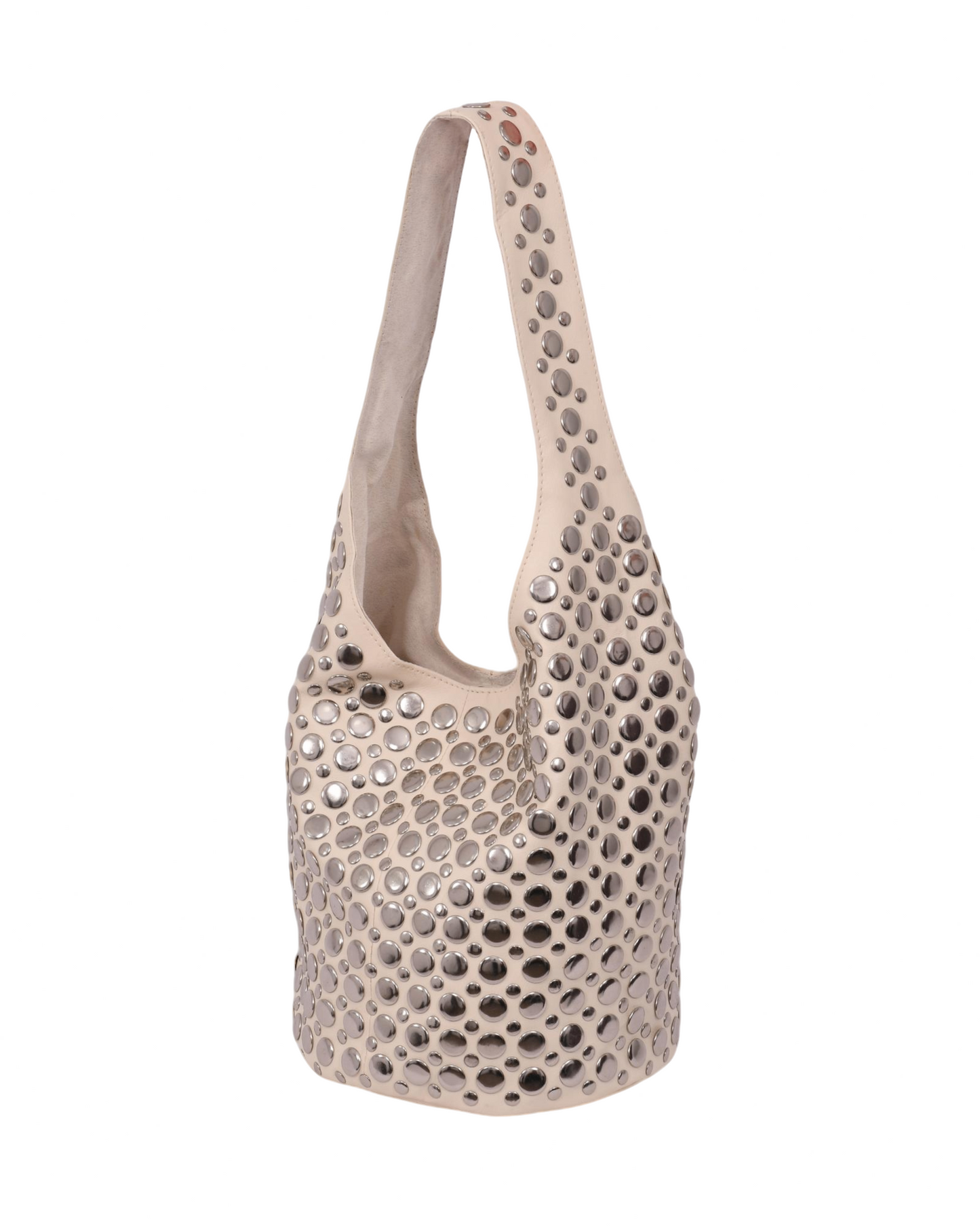 Sienna Studded Mini Handbag White