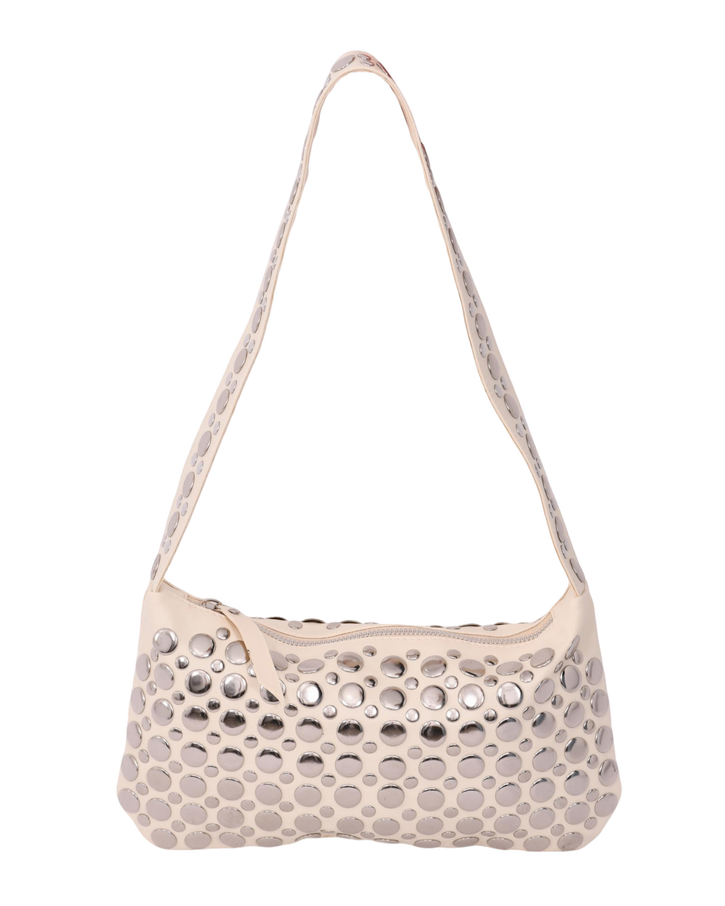 Sloane Studded Mini Handbag White