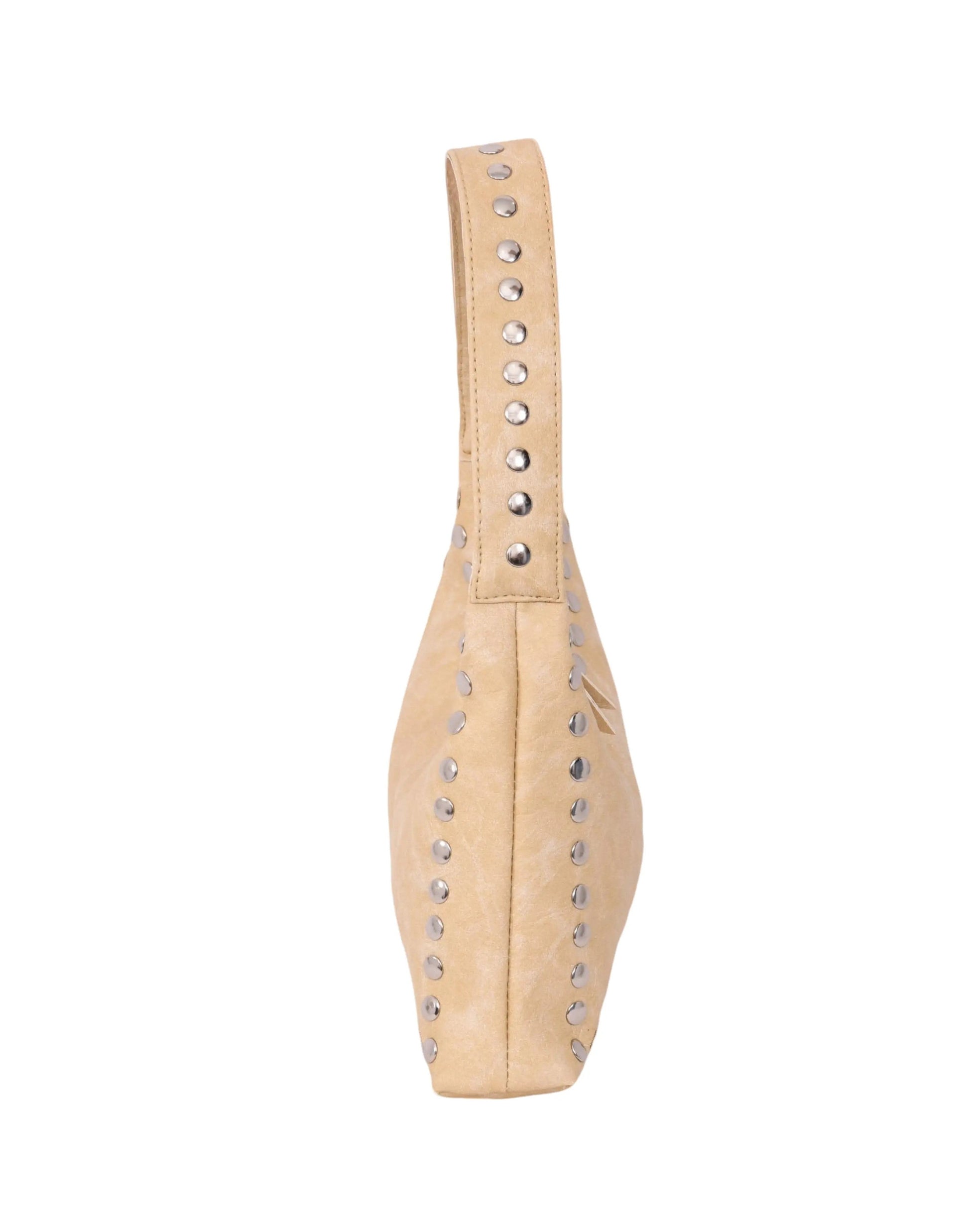 Athena Studded Mini Handbag Beige