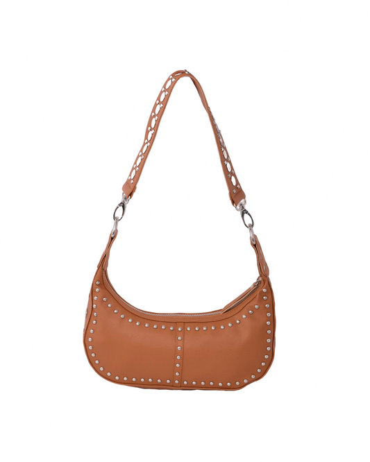Roxy Studded Mini Handbag Brown