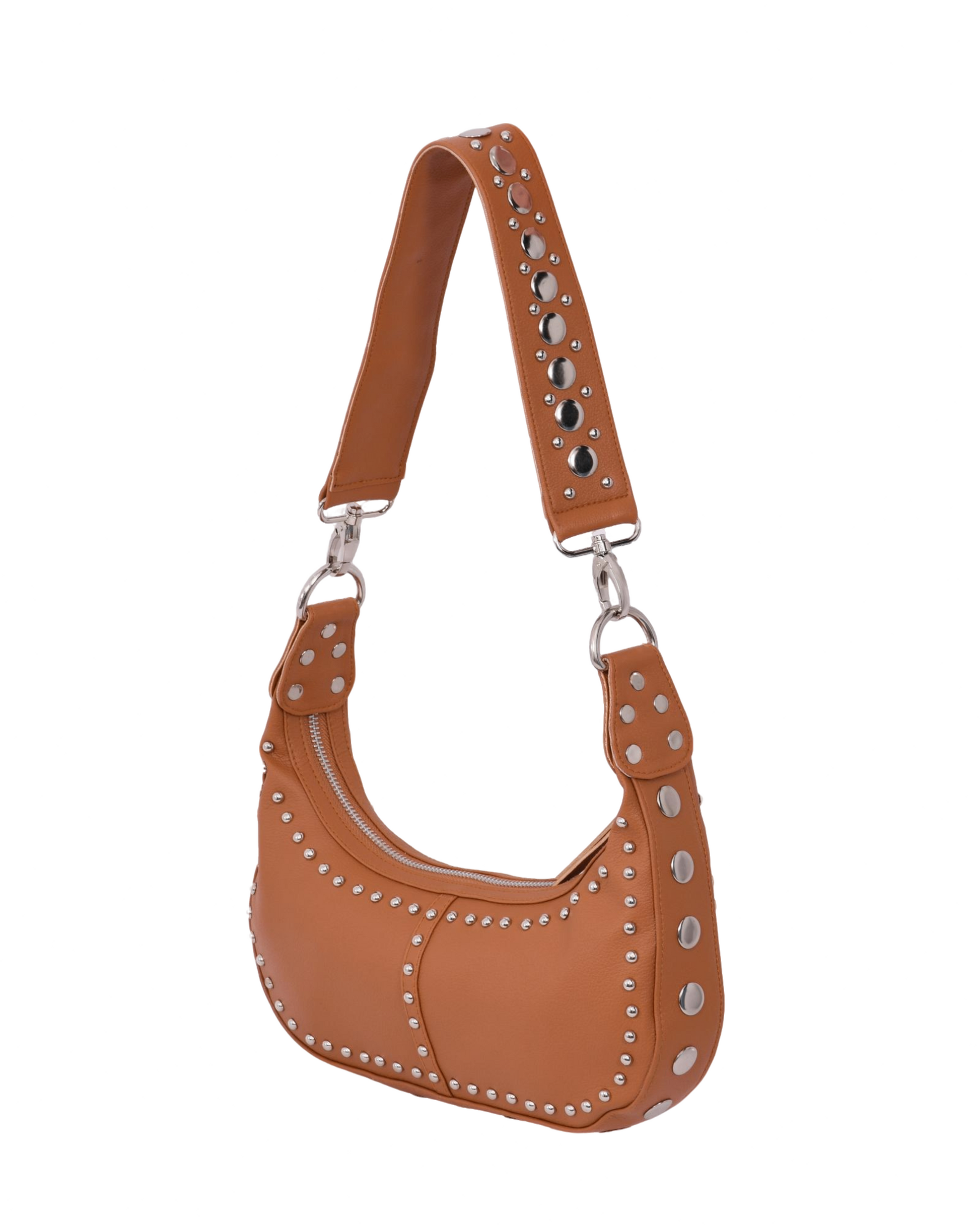 Roxy Studded Mini Handbag Brown
