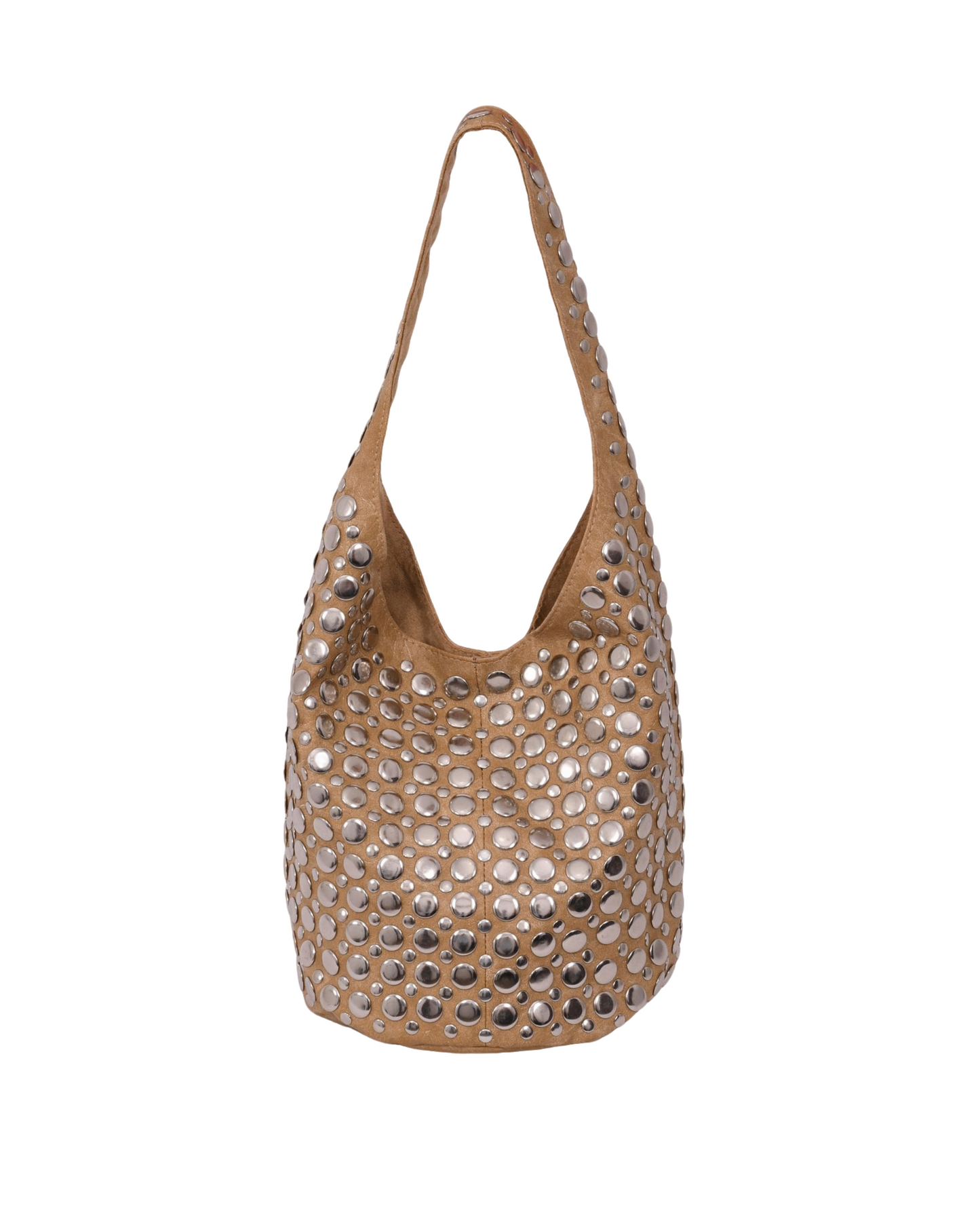 Sienna Studded Mini Handbag Beige