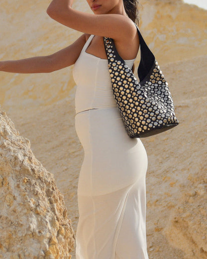 Sienna Studded Mini Handbag Black