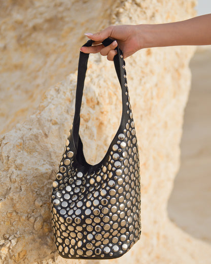 Sienna Studded Mini Handbag Black