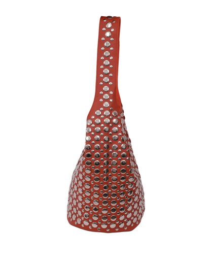 Sienna Studded Mini Handbag Red