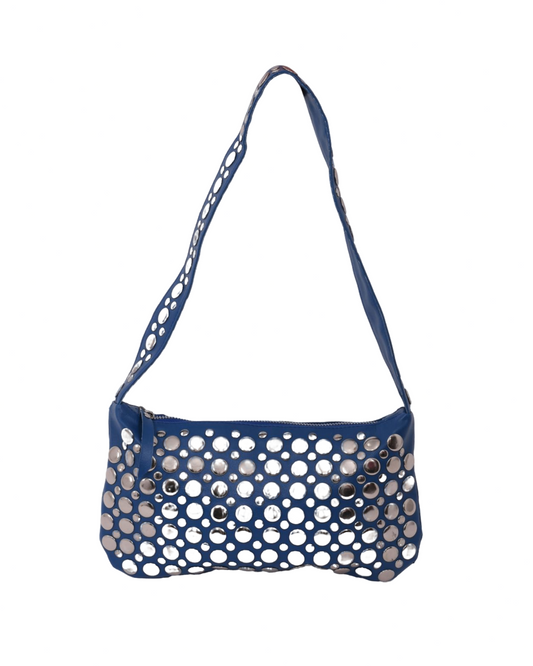 Sloane Studded Mini Handbag Blue
